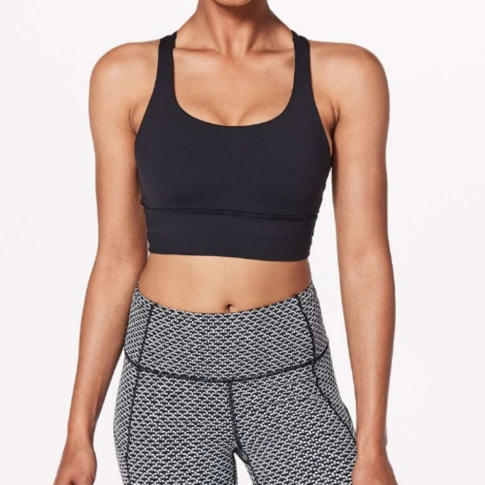 lululemon athletica Black Scoop Neck Sports Bra